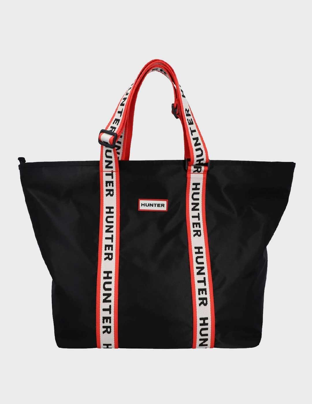 Hunter Riberts Jacquard bolso negro para mujer