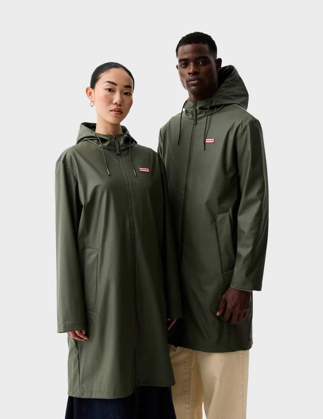 Hunter Andrea chubasquero verde para hombre y mujer