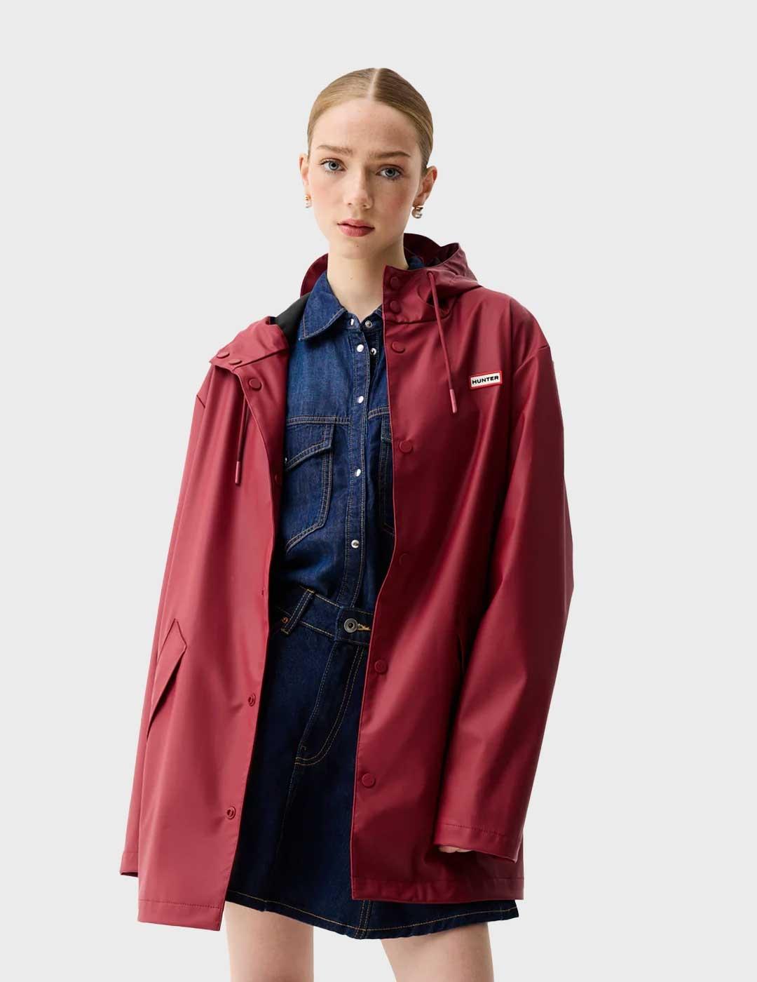 Hunter Jo parka granate impermeable para mujer