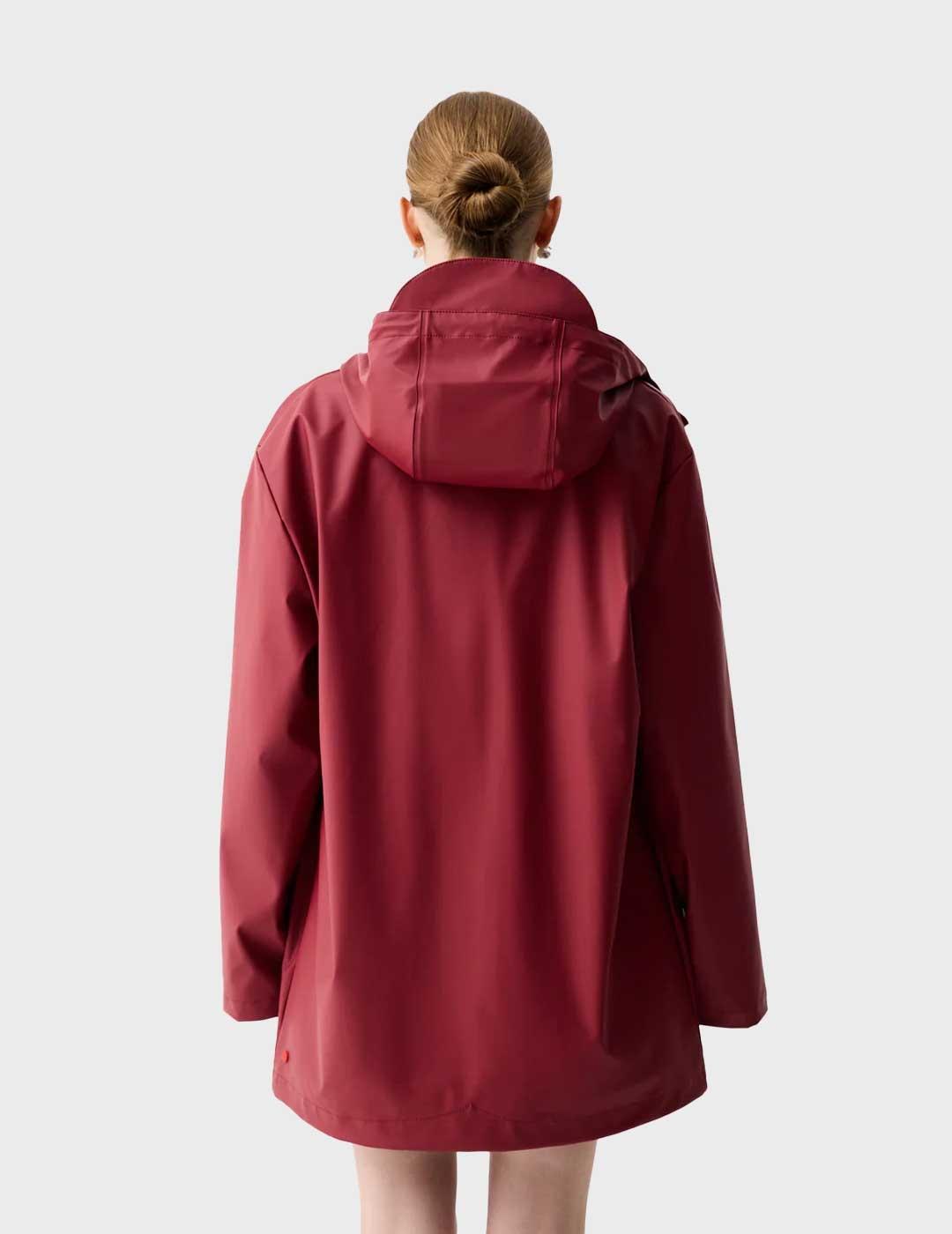 Hunter Jo parka granate impermeable para mujer