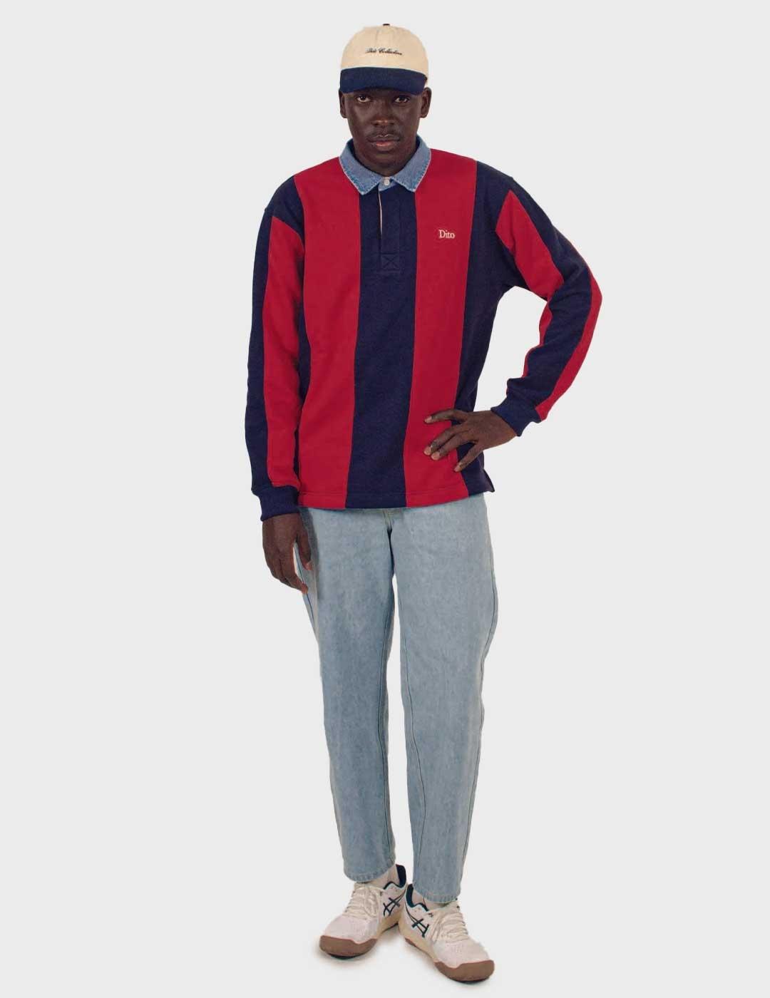 Dito polo rojo Denim para hombdre