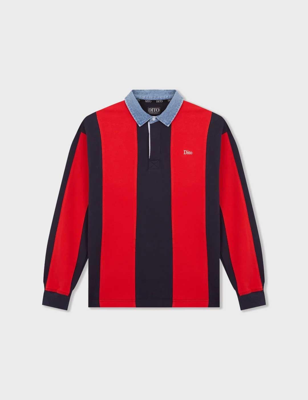 Dito polo rojo Denim para hombdre