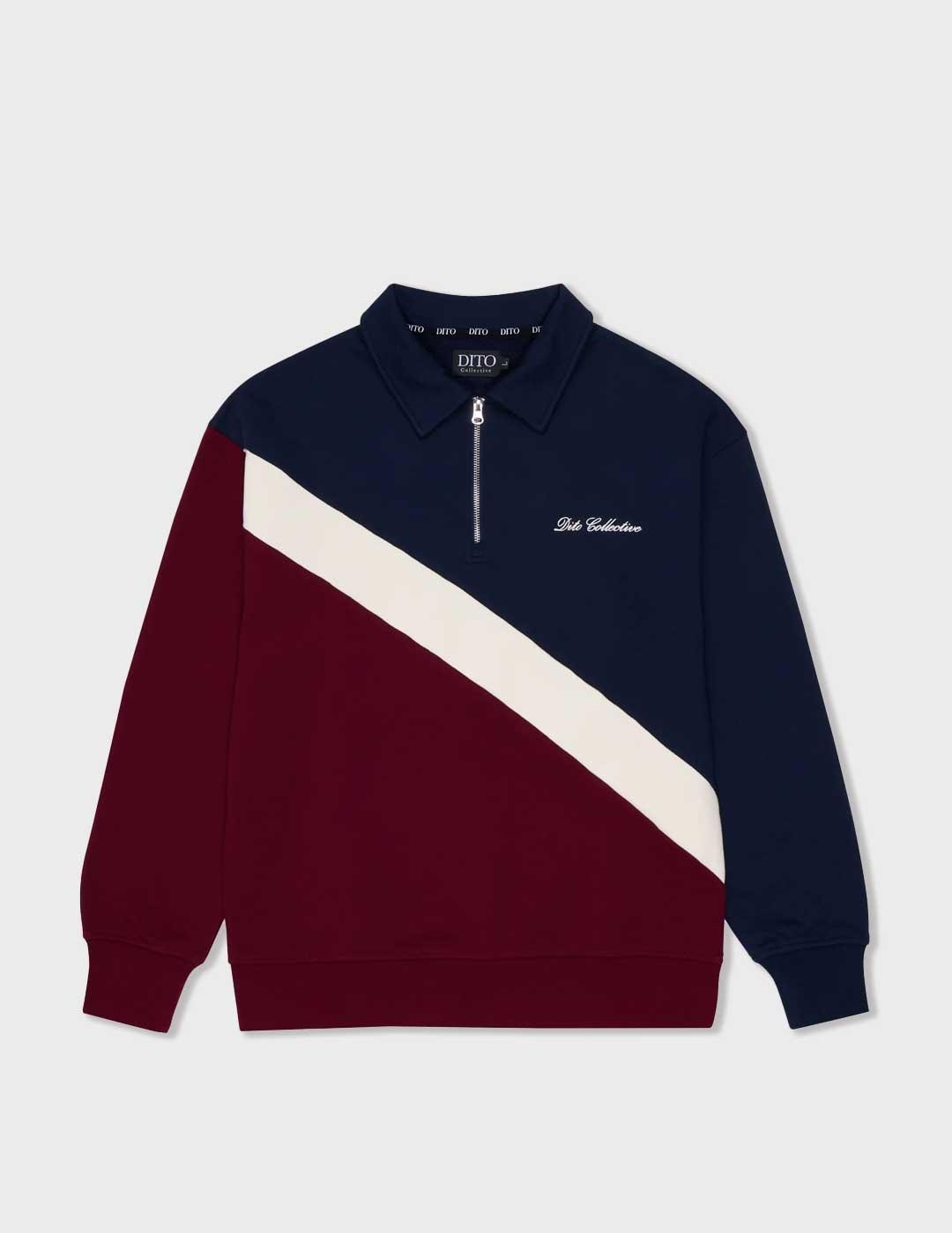 Dito Emblematic sudadera azul marino y granate para hombre