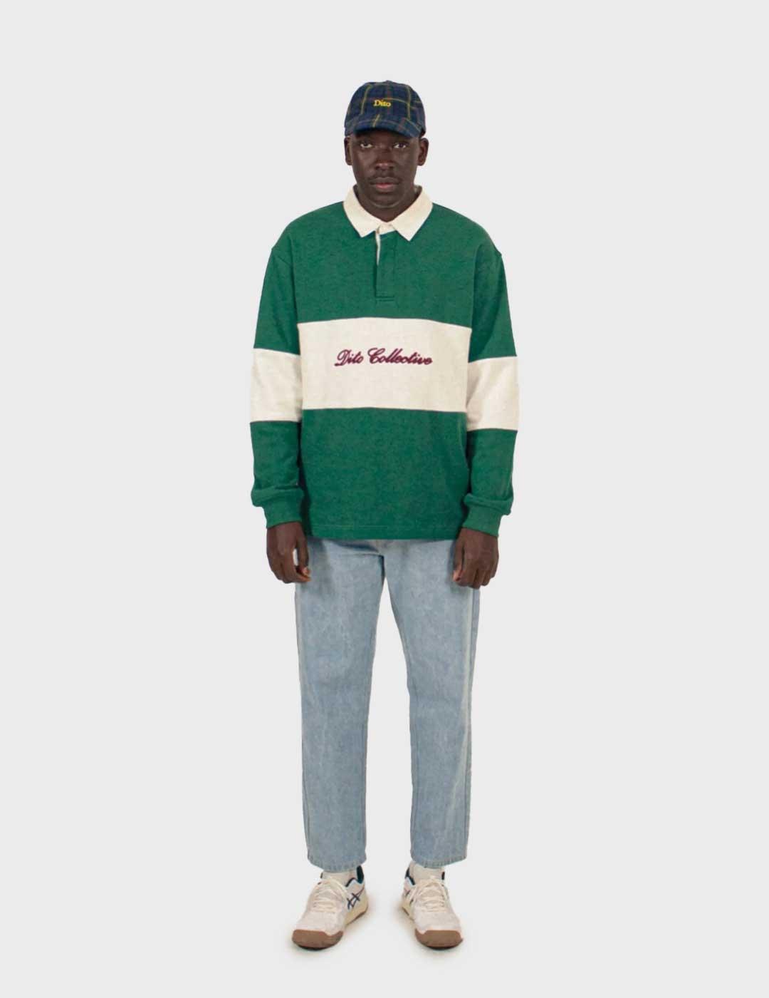 Dito polo verde y blanco para hombre y mujer