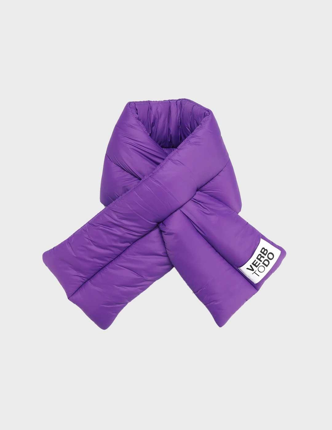 Verb To Do Puffer bufanda morada para mujer