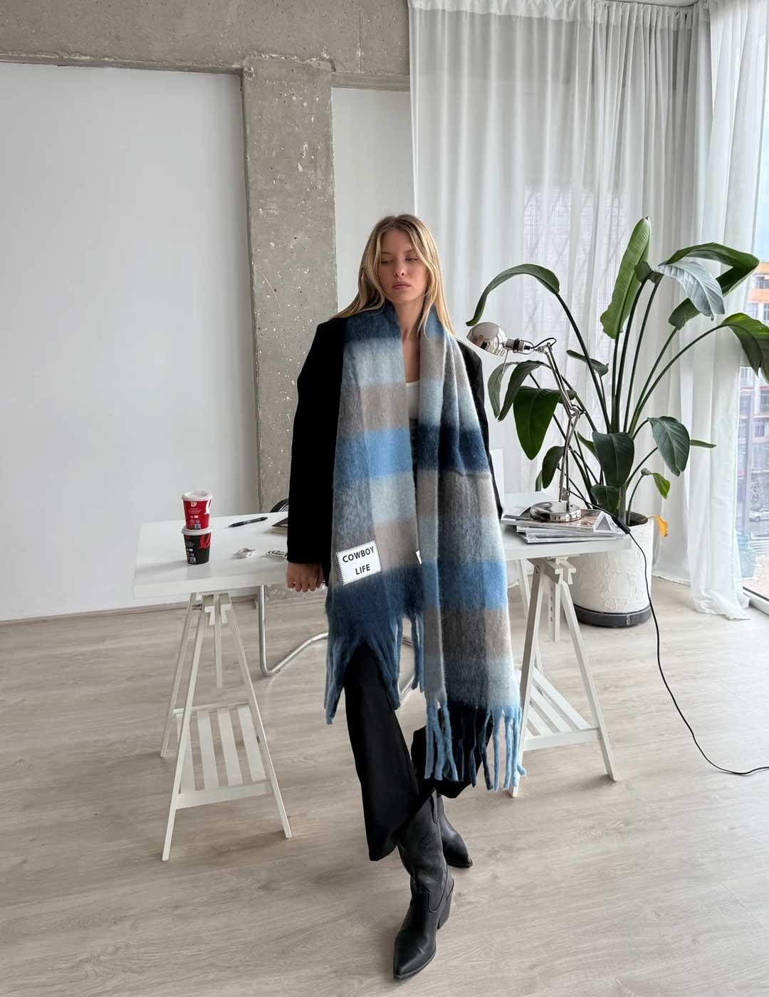 Verb To Do Cowboy Life bufanda multicolor para mujer