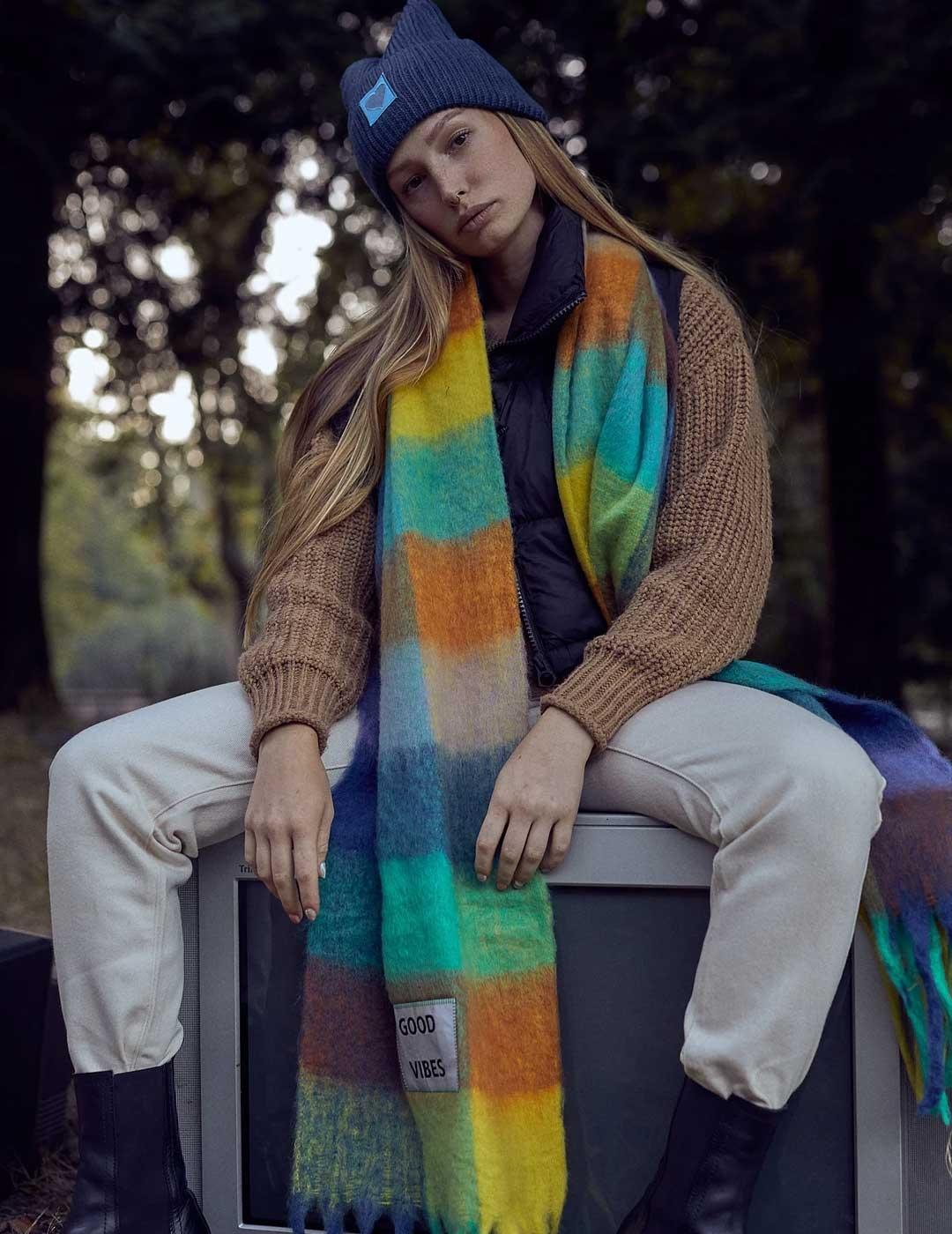 Verb To Do Good Vibes bufanda multicolor para mujer