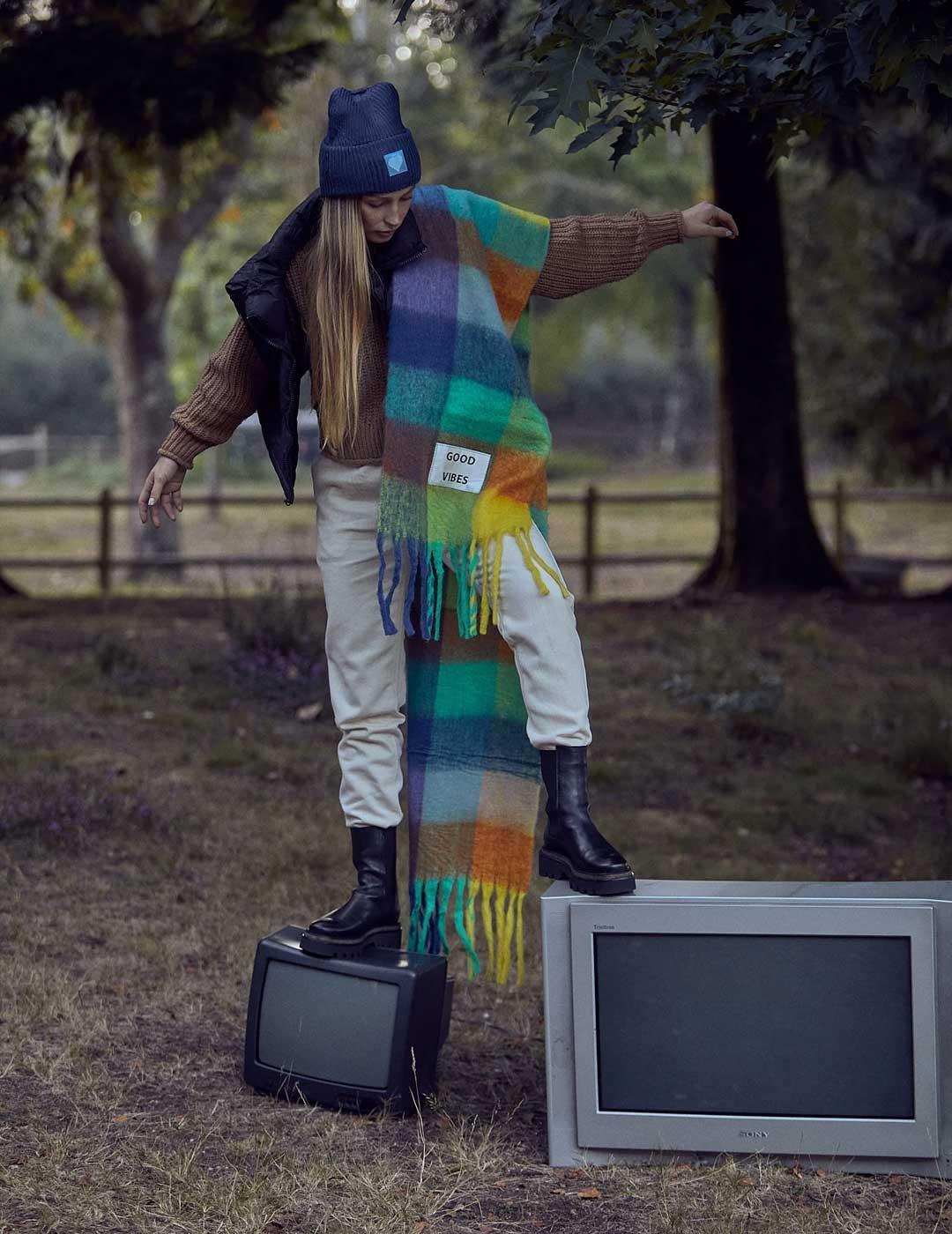 Verb To Do Good Vibes bufanda multicolor para mujer