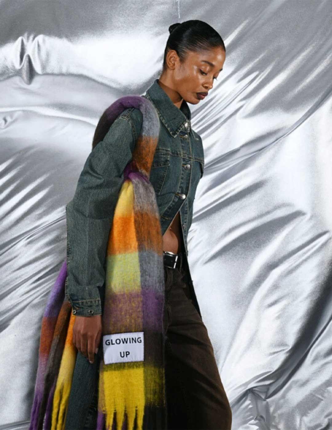 Verb to Do Glowing Up bufanda multicolor para mujer