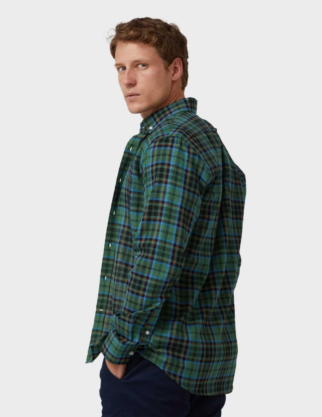 Altonadock camisa verde para hombre