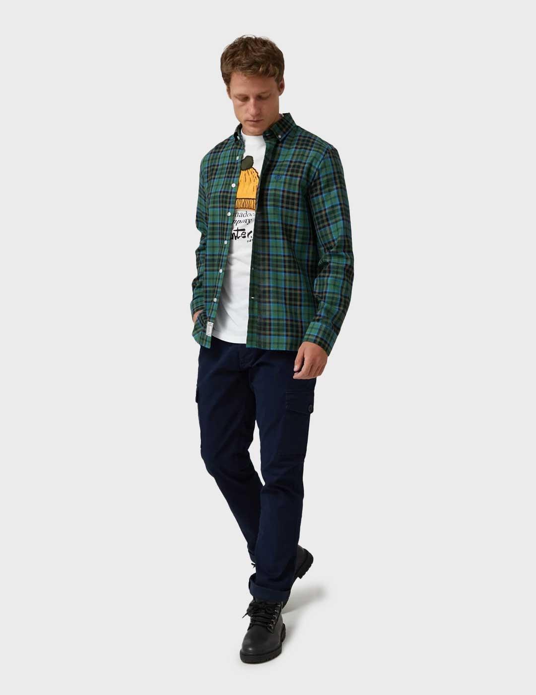 Altonadock camisa verde para hombre