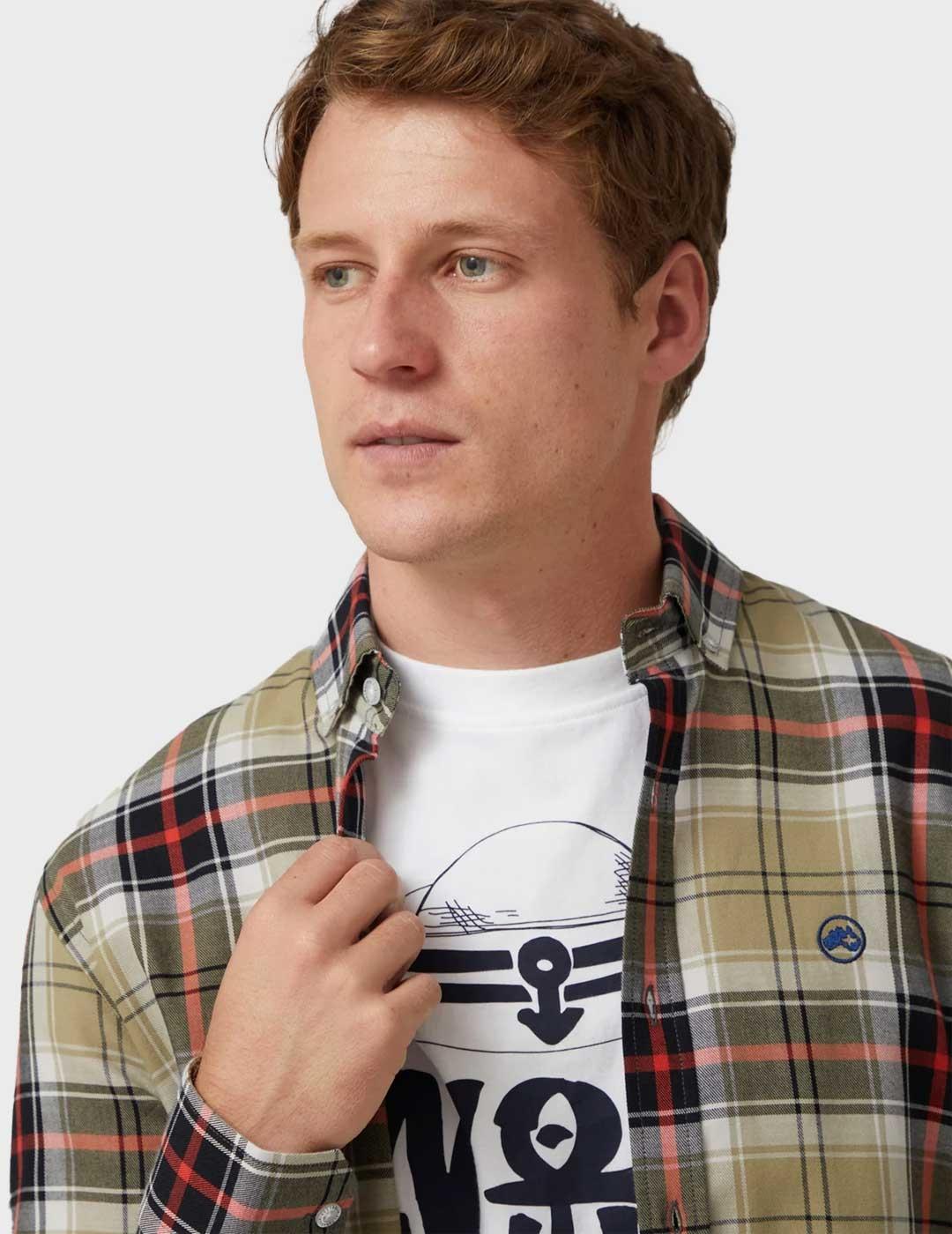 Altonadock camisa verde para hombre