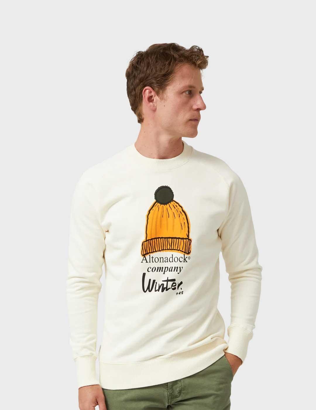 Altonadock sudadera beige para hombre