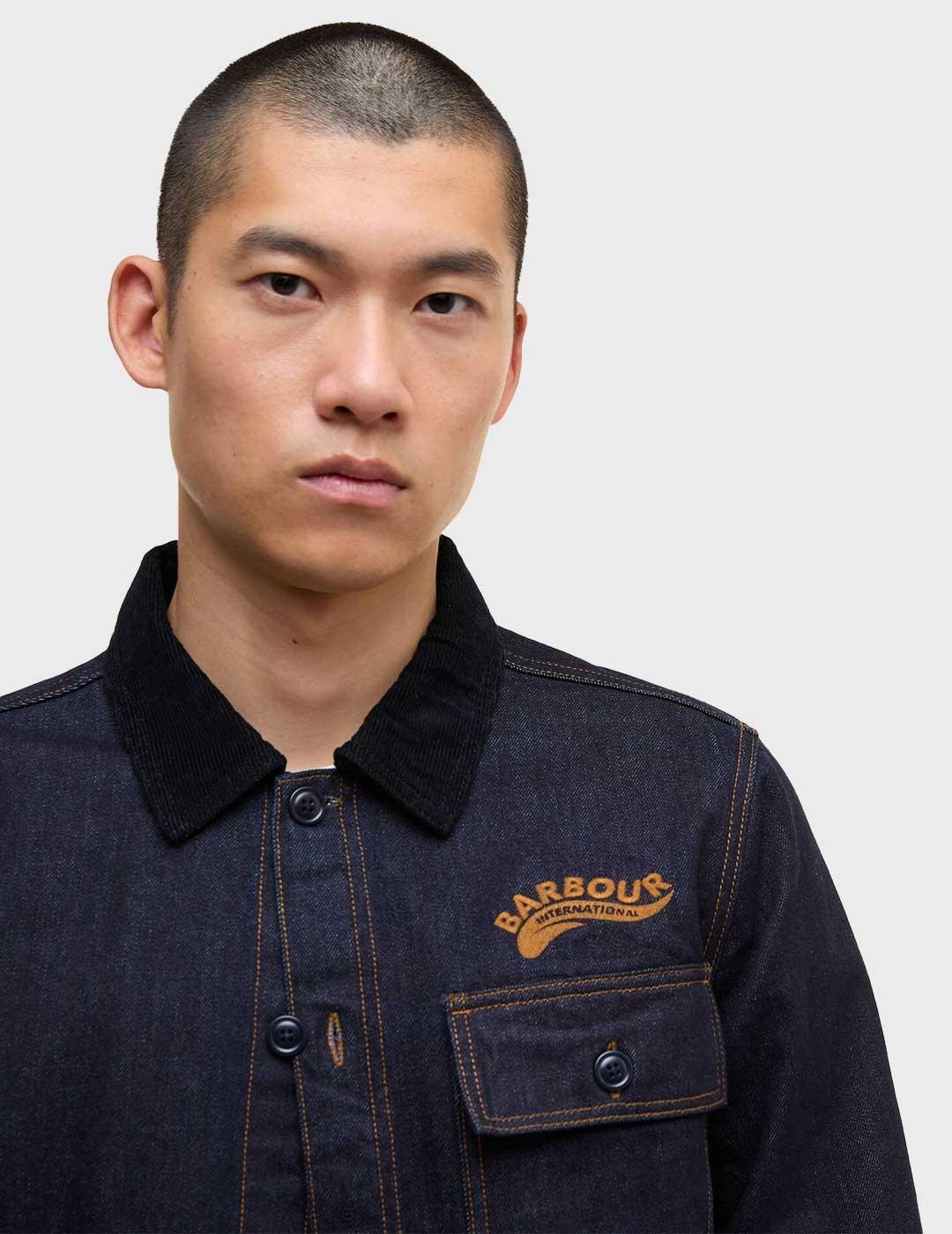 Barbour International Denim chaqueta azul para hombre