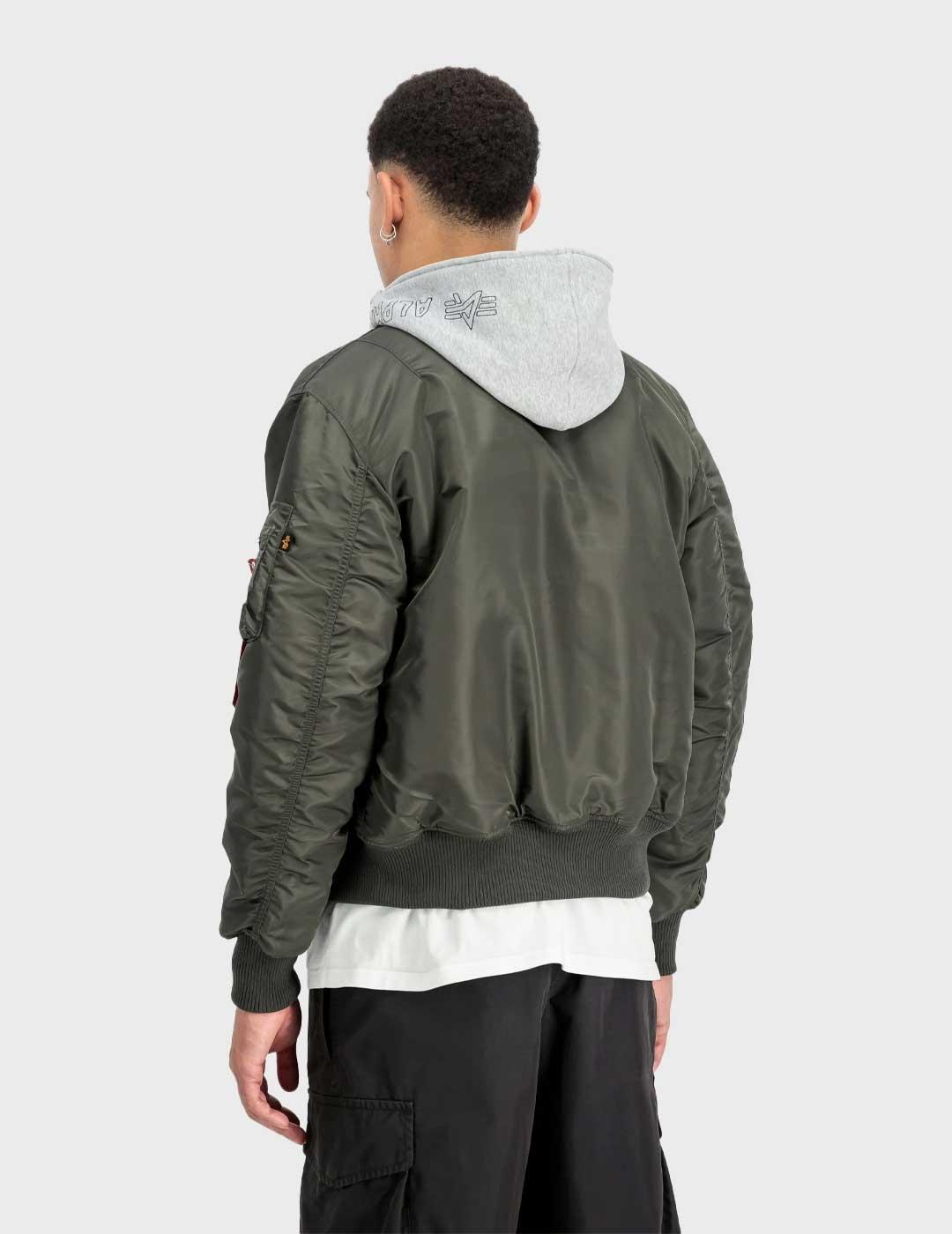 Alpha Ma-1 D-Tec chaqueta gris para hombre
