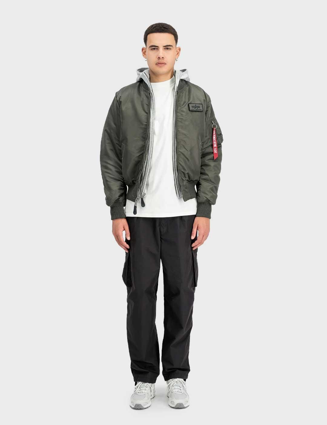 Alpha Ma-1 D-Tec chaqueta gris para hombre