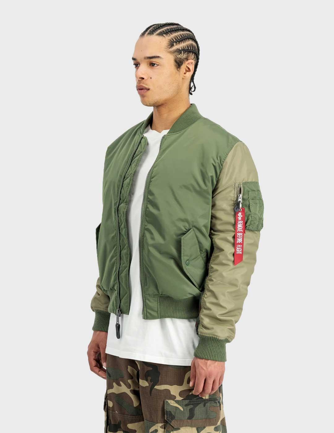 Alpha Ma-1 Camo chaqueta verde para hombre