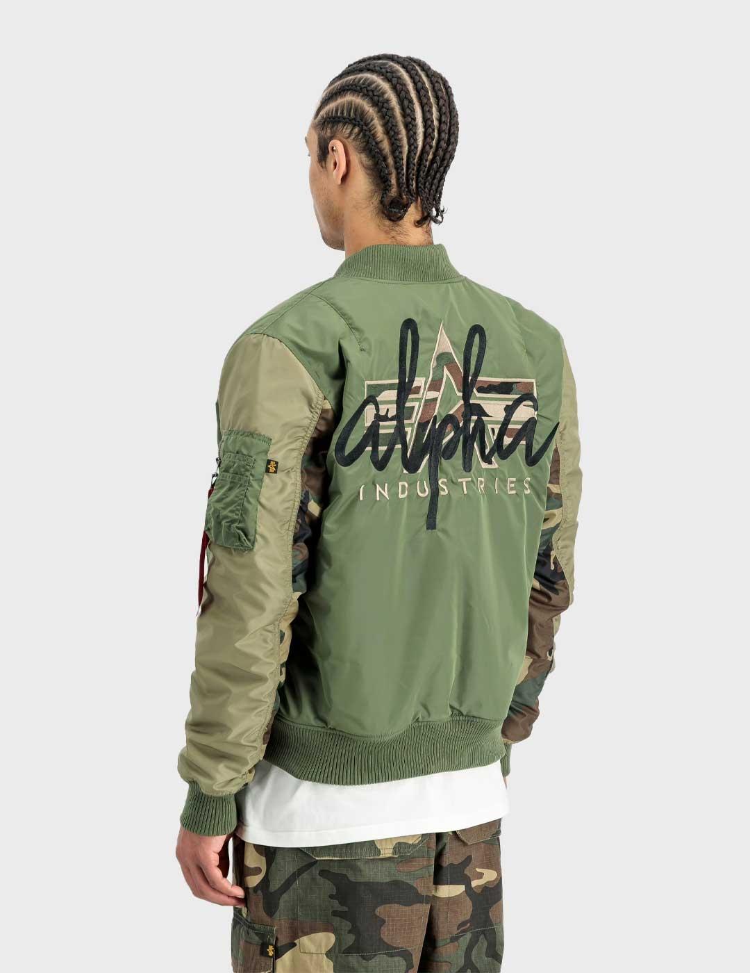 Alpha Ma-1 Camo chaqueta verde para hombre