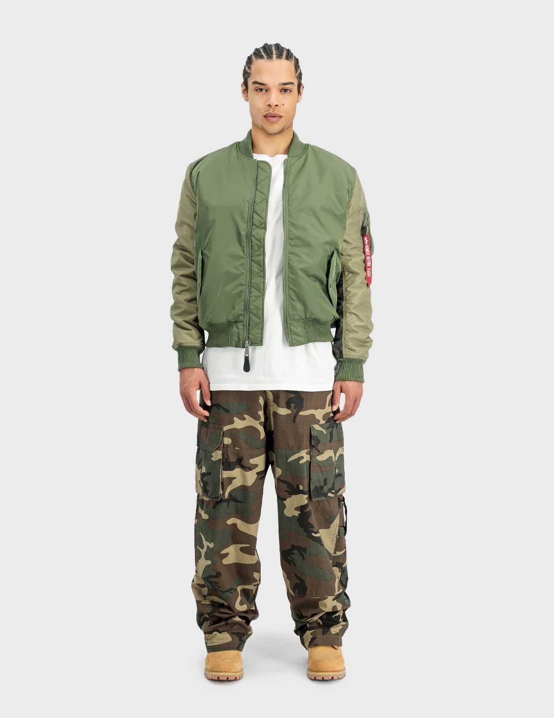 Alpha Ma-1 Camo chaqueta verde para hombre