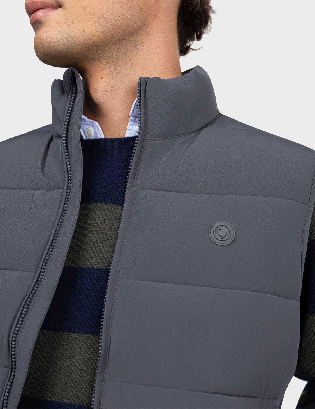 El Ganso chaleco gris acolchado para hombre
