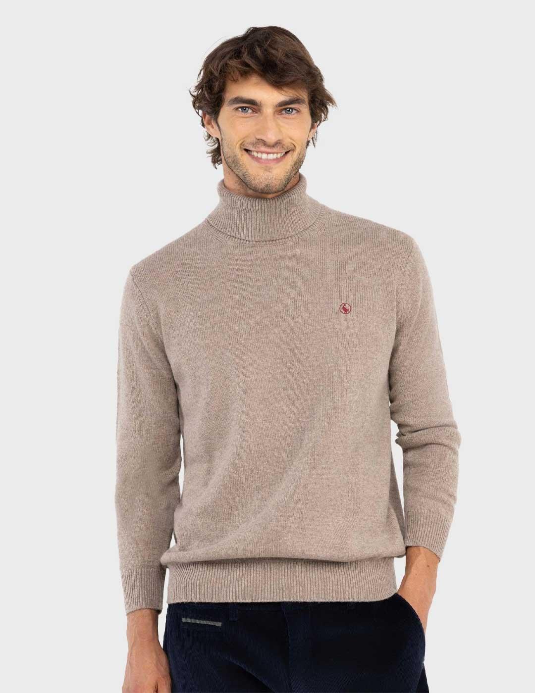 El Ganso jersey tostado cuello cisne para hombre