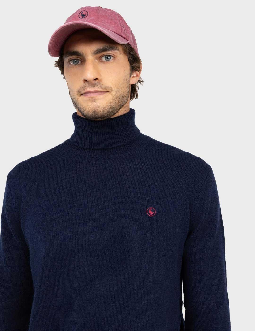 El Ganso jersey cuello cisne azul marino para hombre