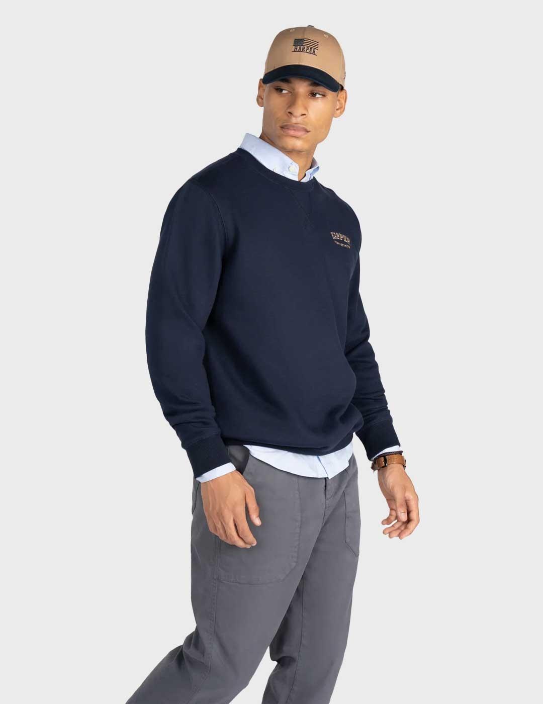 Harper & Neyer Michigan sudadera azul marino para hombre