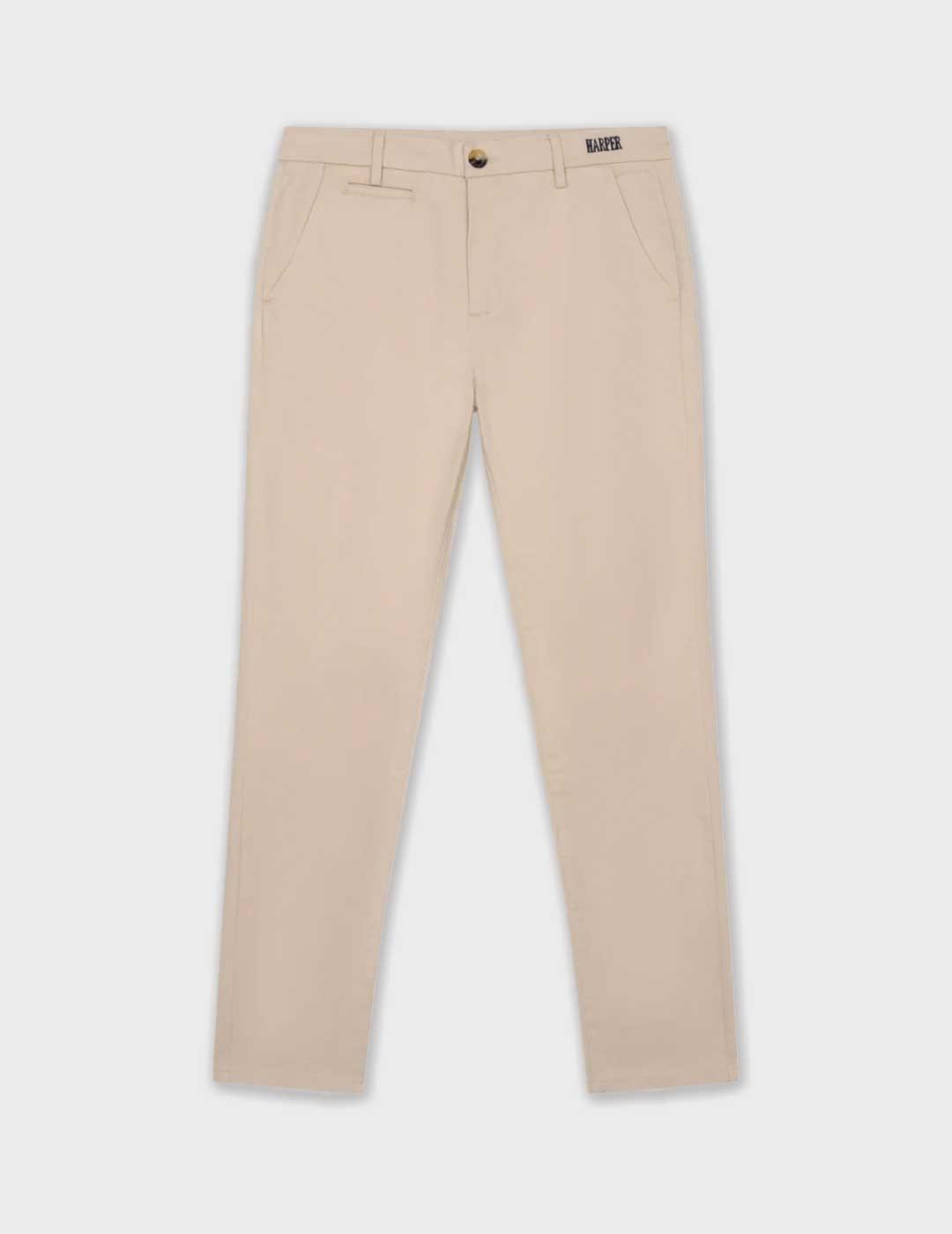Harper Icon pantalón beige chino para hombre