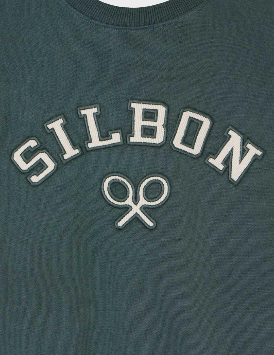 Silbon Raqueta sudadera verde para hombre
