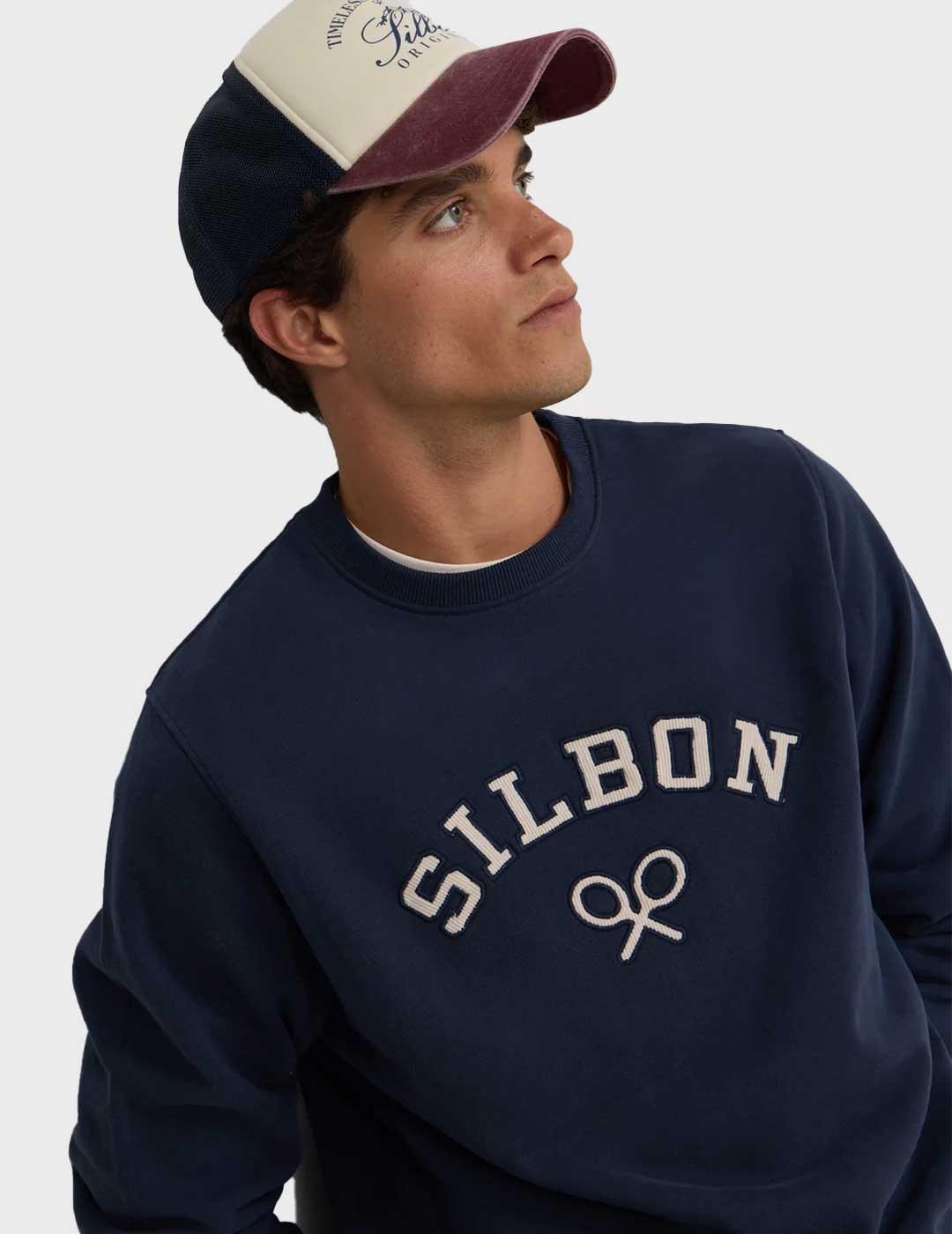 Silbon sudadera azul marino para hombre