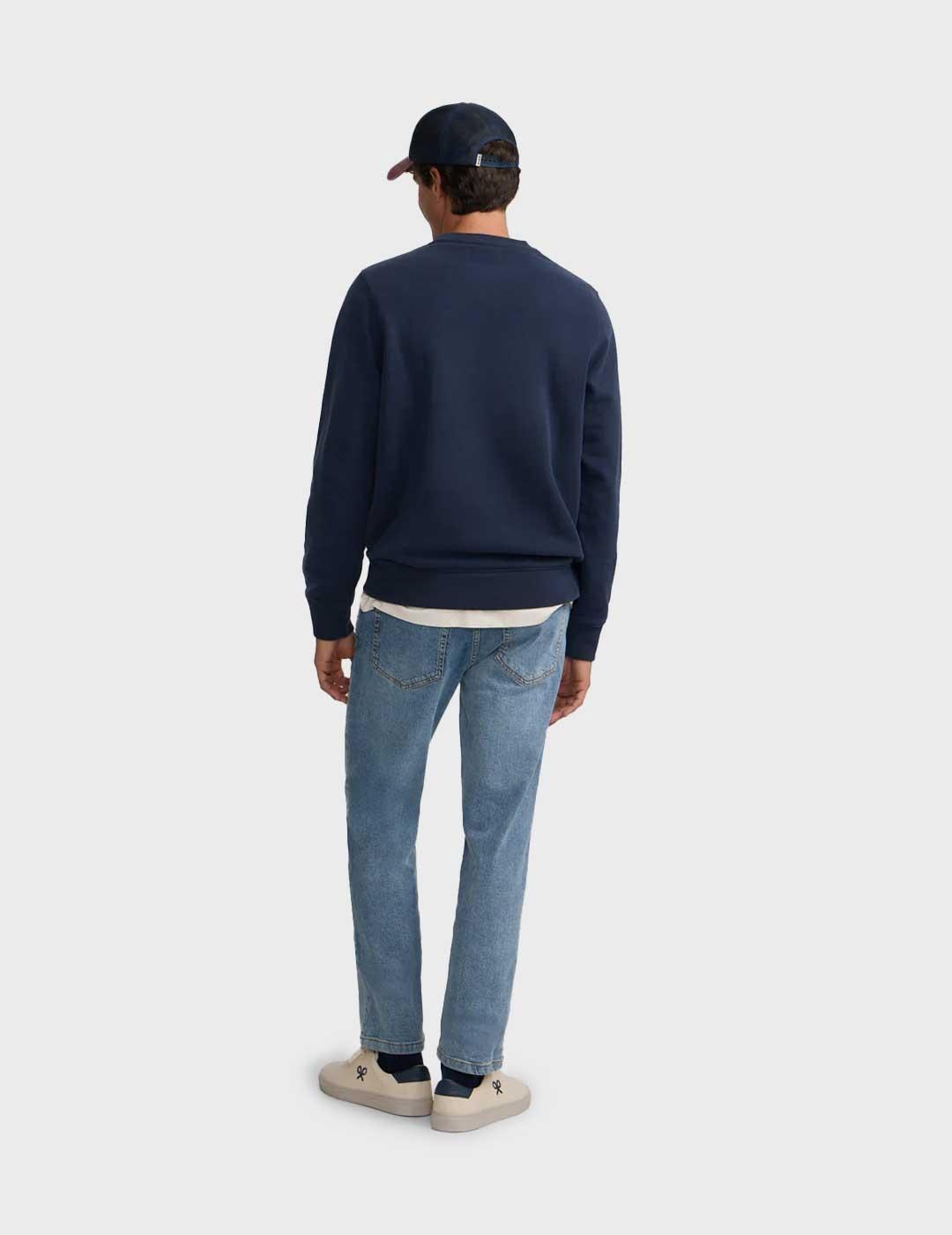 Silbon Raqueta sudadera azul marino para hombre