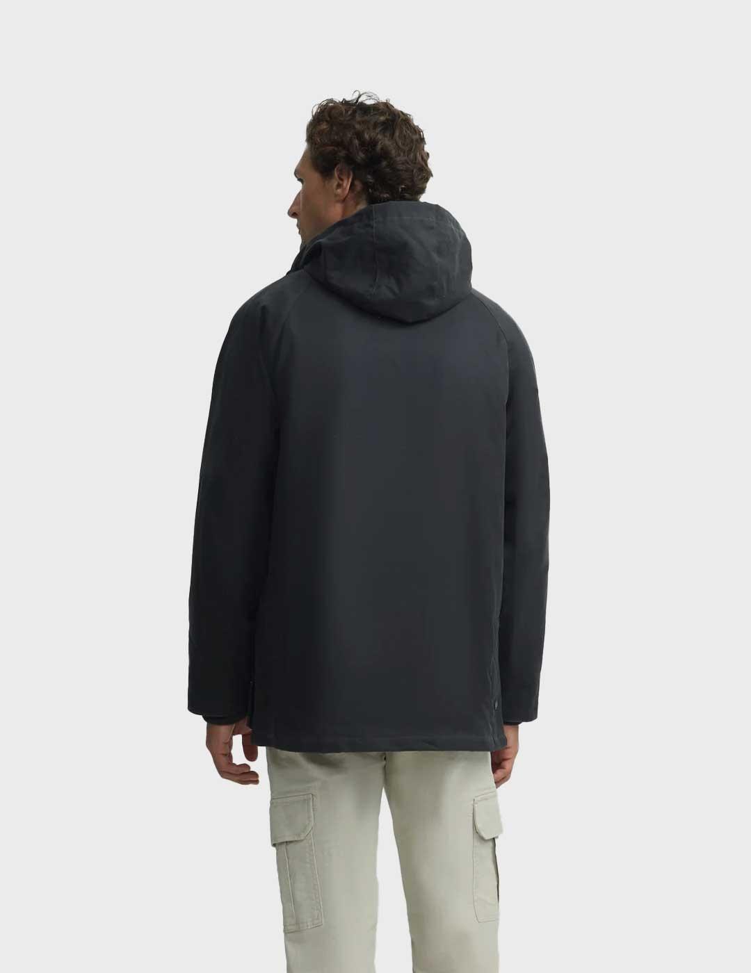 Silbon abrigo gris encerado para hombre