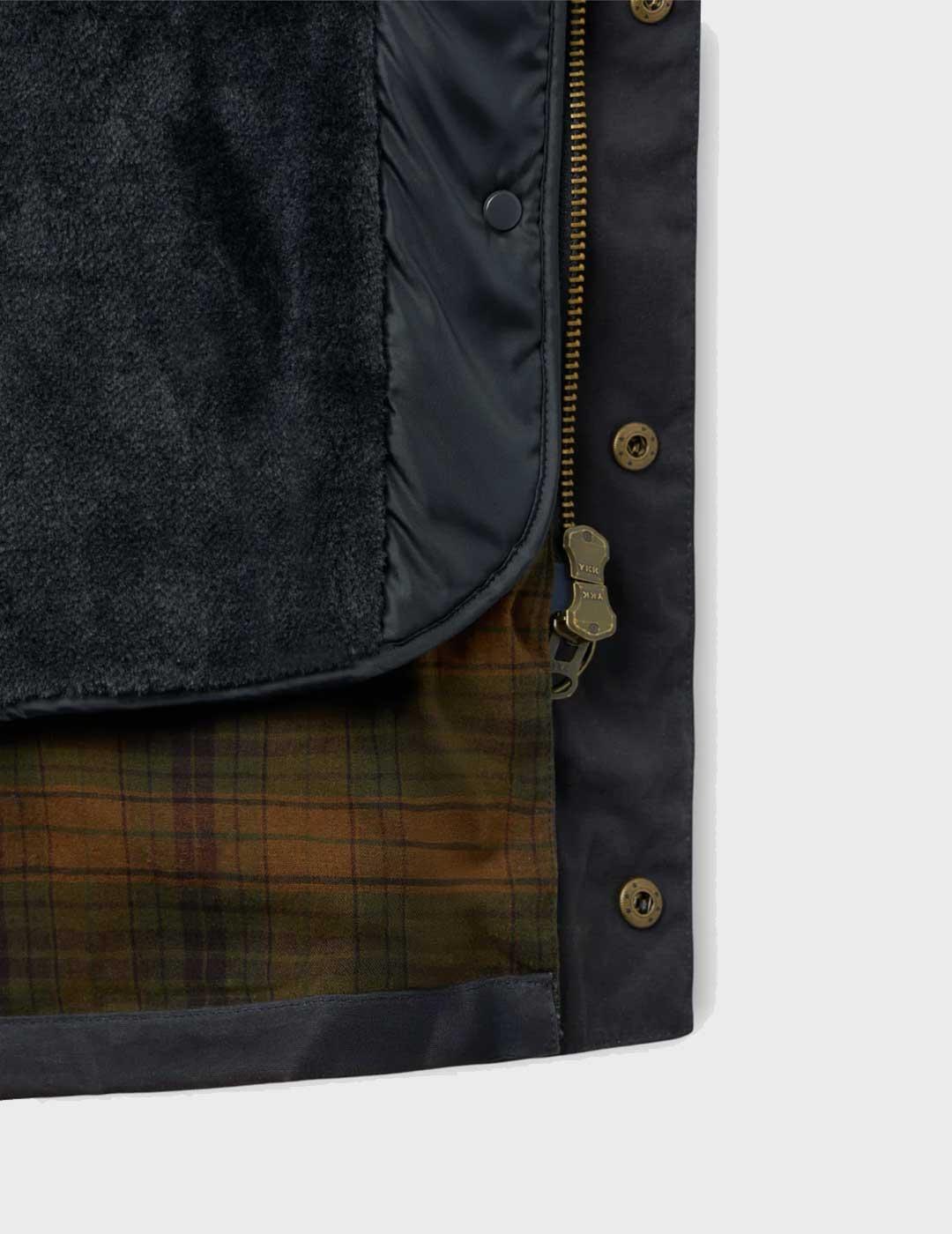 Silbon abrigo gris encerado para hombre