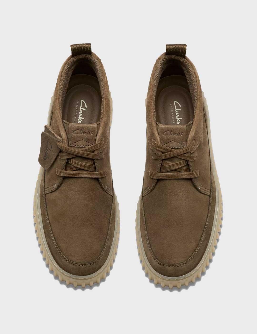 Clarks Torhill Lace Hi zapato kaki para hombre