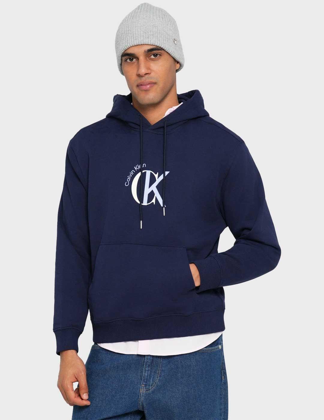 Calvin Klein 350 Terry sudadera azul para hombre