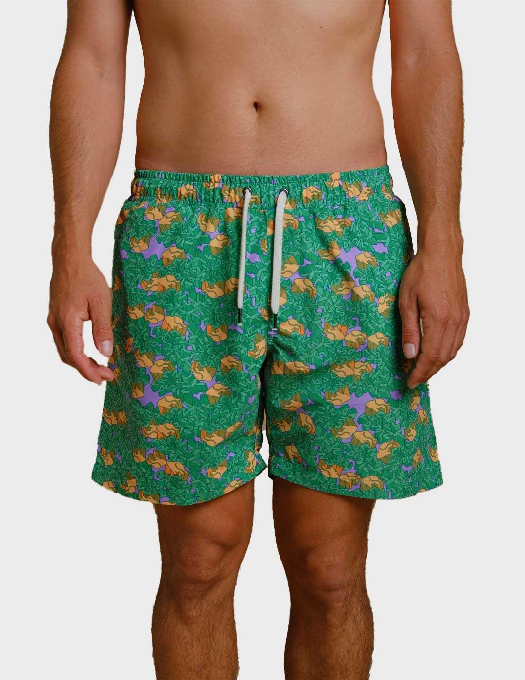Trendsplant Trippyplant bañador verde para hombre Trendsplant Verde para Hombre | Madison AV